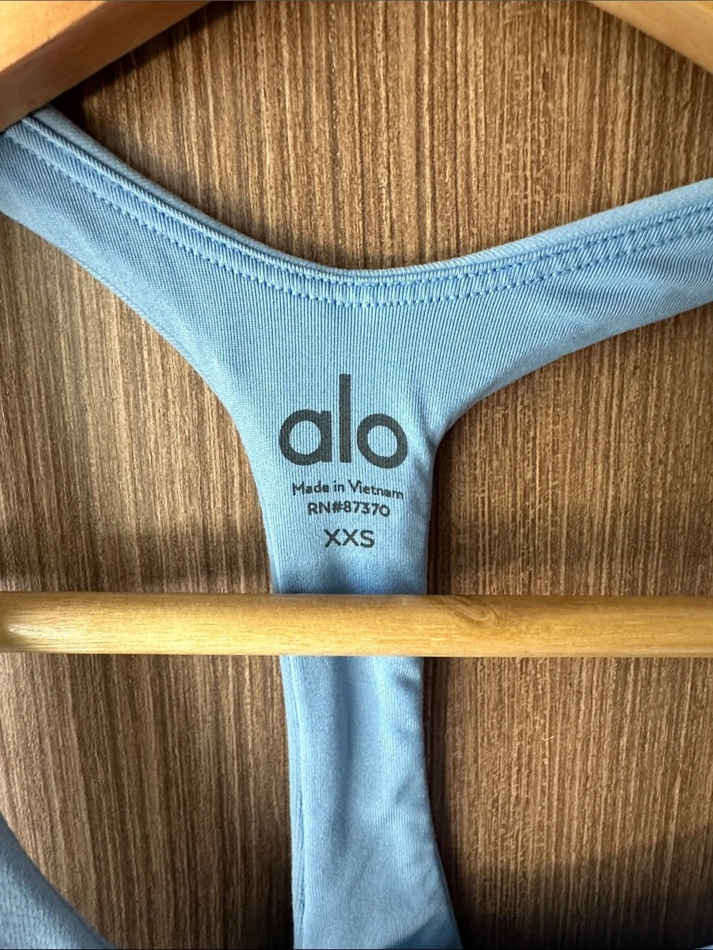 ALO Yoga Light Blue Racerback Bodysuit